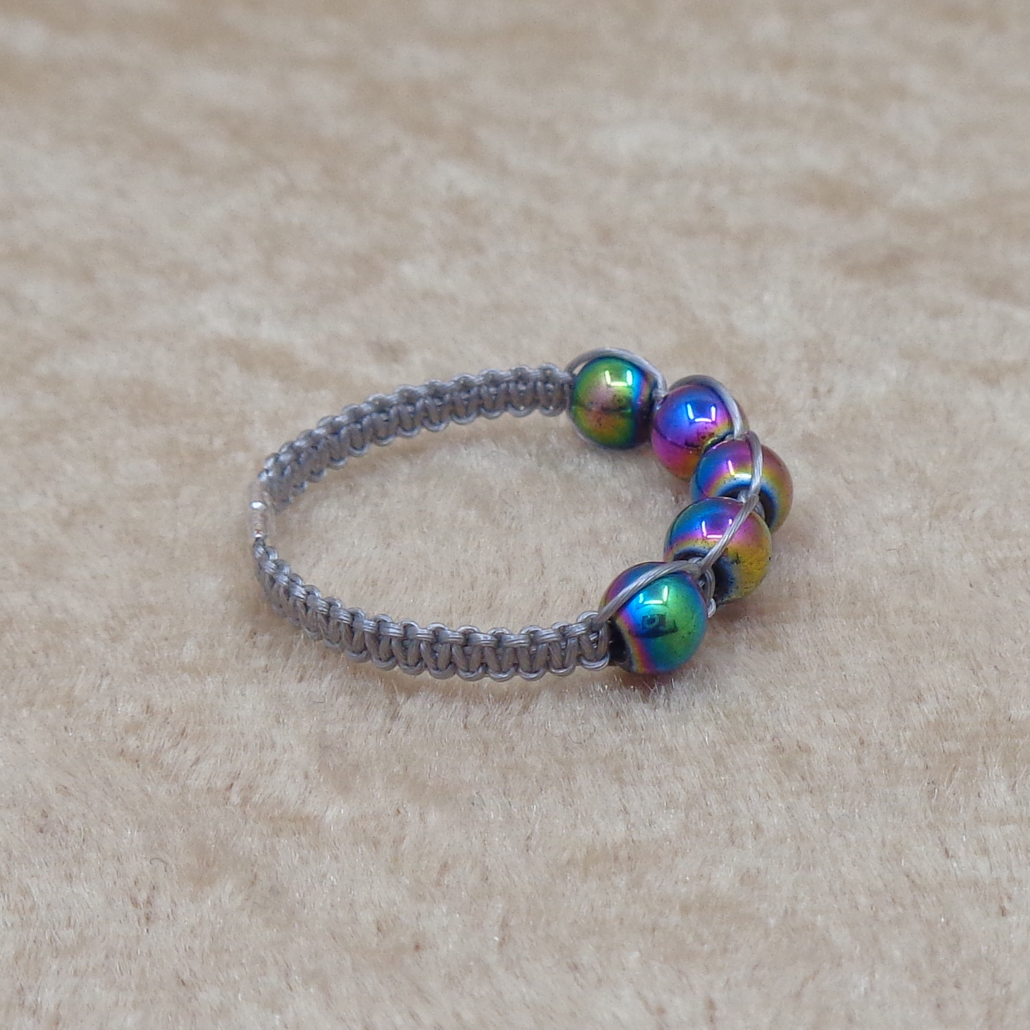 Rainbow Hematite Ring