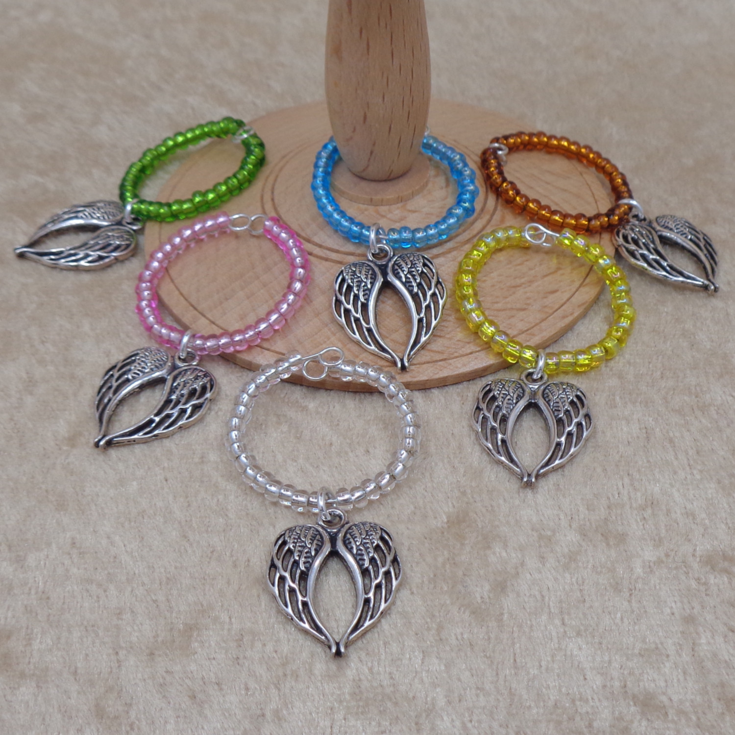 Wings Wine Glass Charms